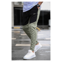 Madmext Khaki Color Block Men's Tracksuit Bottoms