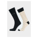 PONOŽKY GANT SOLID AND DOT SOCKS 2-PACK bílá