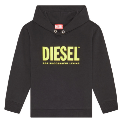 Mikina diesel sdivision-logox over sweat-shirt černá