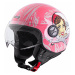 Helma na skútr W-TEC FS-701PG Pink Life Barva růžovo-bílá