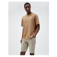 Koton Bermuda Gabardine Shorts With Pocket Detailed Buttons Cotton