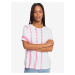 Růžovo-bílé dámské vzorované tričko Roxy Over The Rainbo - Dámské