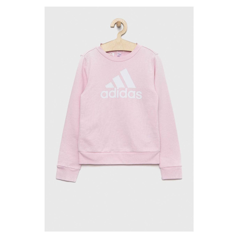 Dětská mikina adidas G BL růžová barva, s potiskem