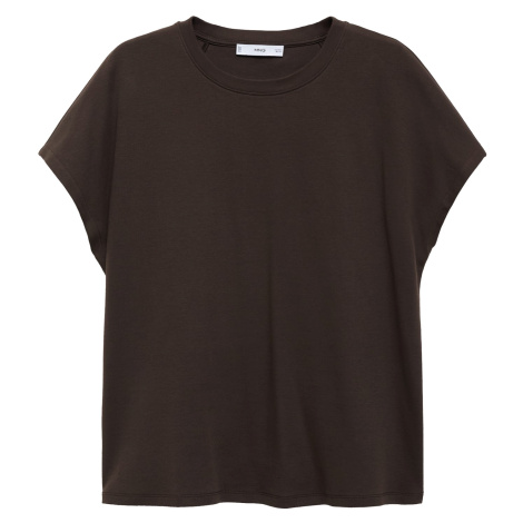 MANGO Tričko &#039;SEVILLA&#039; čokoládová