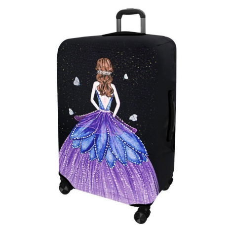 Kufryplus Obal na kufr Z032 Dáma v šatech II, fialový M