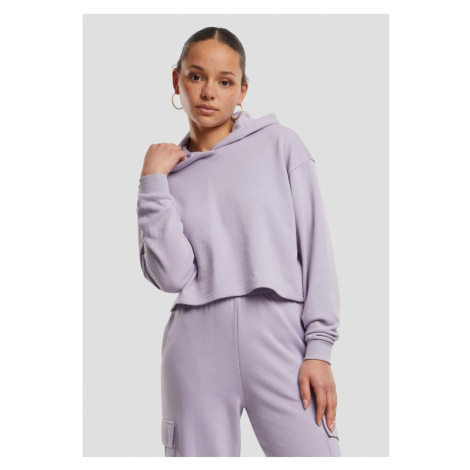 Urban Classics / Ladies Oversized Cropped Light Terry Hoodie dustylilac