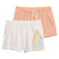 GAP V-SP LOGO 2PK Dívčí kraťasy, bílá, velikost