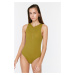 Trendyol Green Zipper Detailed Swimsuit