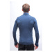 SENSOR MERINO BOLD pánské triko dl.rukáv roll neck cool blue