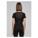 Ladies Short Mesh Tee - black