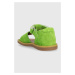 Dětské kožené sandály Reebok Classic zelená barva