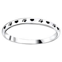 Klenoty Amber Stříbrný prsten psí láska