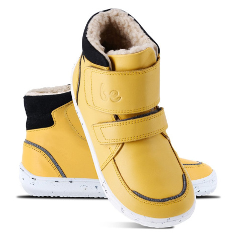 Barefoot dětské zimní boty Be Lenka - Panda 2.0 Cheese žluté