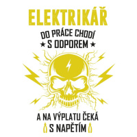 Keramický hrnek Elektrikář do práce chodí s odporem - ideální dárek k narozeninám