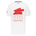 Ferrari pánské tričko Leclerc Driver White F1 Team 2023