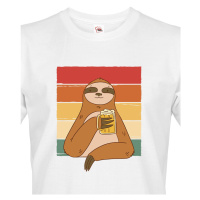 Pánské tričko - Lenochod s pivem - dárek na narozeniny nebo Vánoce