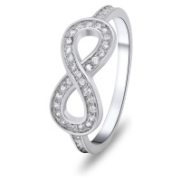 Brilio Silver Designový stříbrný prsten nekonečno RI013W