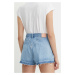 Džínové šortky Pepe Jeans A-LINE SHORT UHW SKY dámské, hladké, high waist, PL801114