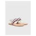 Bílé dámské kožené sandály Tommy Hilfiger