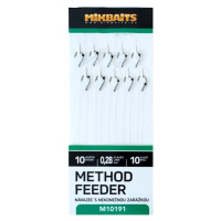 Mikbaits method feeder návazce s nekonečnou zarážkou 10ks - velikost 10