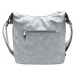 Velký světle šedý kabelko-batoh s šikmou kapsou
