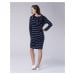 Look Made With Love Šaty 729 Marinella Stripes námořnická modrá/bílá