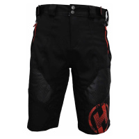HAVEN Cyklistické kalhoty krátké bez laclu - RAINBRAIN - černá/červená