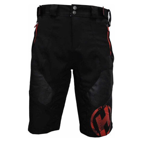 HAVEN Cyklistické kalhoty krátké bez laclu - RAINBRAIN - černá/červená