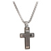 Daniel Dawson Pánský ocelový náhrdelník Marc, kříž, chirurgická ocel NH1242-YH5002A Stříbrná 60 