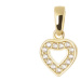 Přívěšek srdce ze žlutého zlata se zirkony ZZ1059F + dárek zdarma