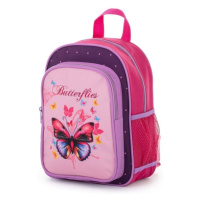 Oxybag KID BACKPACK BUTTERFLY Předškolní batoh, růžová, velikost