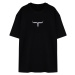 Trendyol Plus Size Black Oversize/Wide-Fit Comfort Printed 100% Cotton T-Shirt