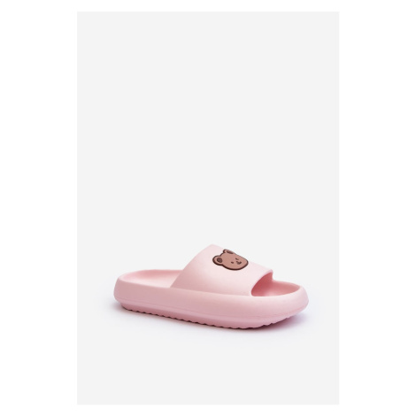 Lehké dámské pěnové pantofle s medvídkem, růžová Lia Kesi