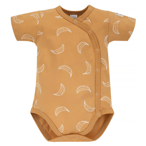 Pinokio Kids's Free Soul Shortsleeve Buttoned Bodysuit Yellow/Print