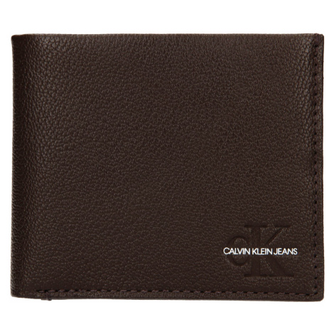 Pánská kožená peněženka Calvin Klein Seba - hnědá