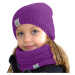 Dívčí čepice pletená - Unuo, fialová Barva: Fialová