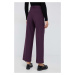 Kalhoty Selected Femme dámské, fialová barva, široké, high waist