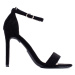 Trendy dámské černé sandály na jehlovém podpatku