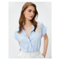 Koton Crochet Knitted Detailed Shirt