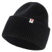 Vlněná čepice Fjallraven Heavy Beanie černá barva, z husté pleteniny, F12100006.550