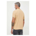 Bavlněné polo tričko Pepe Jeans Lisson béžová barva