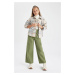 DEFACTO Girls Wide Leg Cargo Wide Leg Cotton Pants