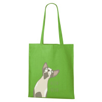 Bavlněná taška s potiskem kočka Sphynx Barva: Apple green