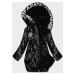 Černá dámská lesklá bunda (B8015-1)