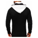 Černý pánský silný svetr na zip s kapucí bunda Bolf 2047