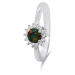 Brilio Silver Nádherný stříbrný prsten s opálem a zirkony RI056WBC