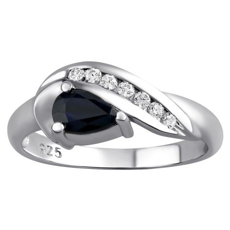 Stříbrný prsten VALERIA s přírodním safírem Silvego