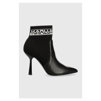Nízké kozačky Karl Lagerfeld PANDARA dámské, černá barva, na podpatku, KL31353