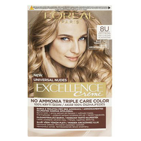 L'OREAL Excellence Creme Universal Nudes Barva na vlasy 8U Světlá blond L’Oréal Paris