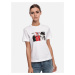 Calvin Klein Calvin Klein dámské bílé tričko s potiskem MIXED PRINT TEE
